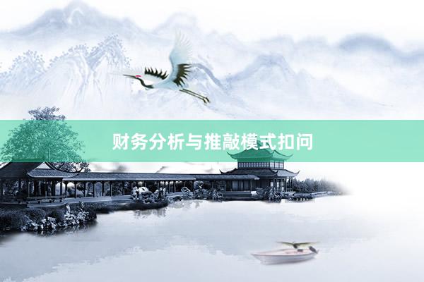 财务分析与推敲模式扣问